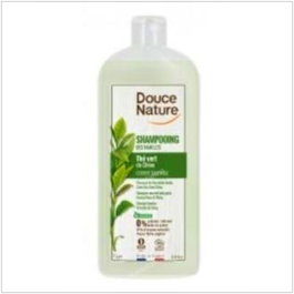 DOUCE NATURE Champú Té Verde 1L para Todo Tipo de Cabellos y Familia