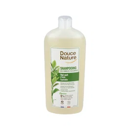DOUCE NATURE Champú Té Verde 1 Litro - Cabellos Calmados y Suavizados - Envase Reciclable