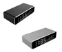 Gembird DAC-WPC-01 Despertador Digital Reloj con Carga Inalámbrica para iPhone y Galaxy, Pantalla LCD, Alarma Dual, Temperatura, Negro