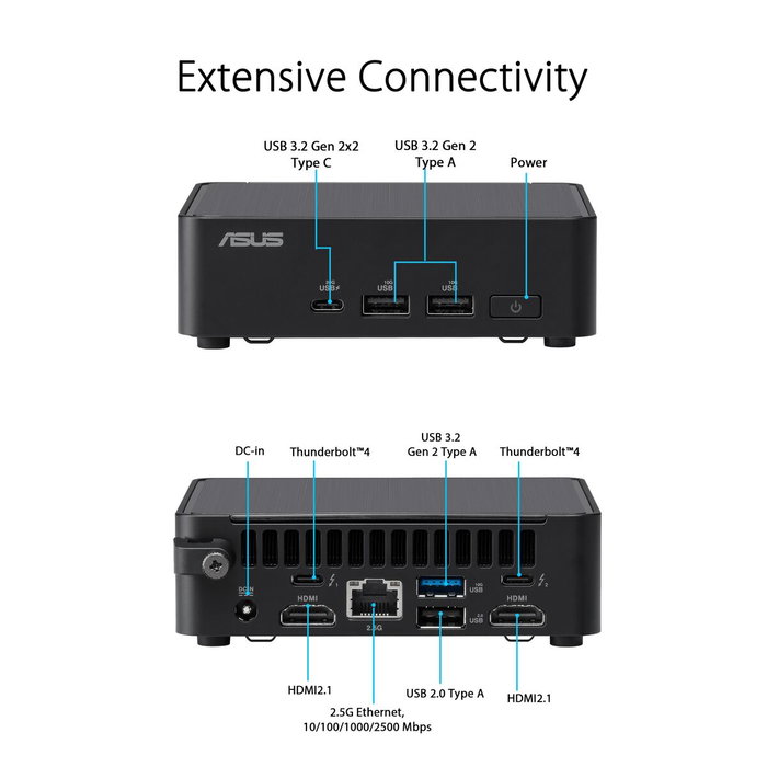 Asus NUC 14 Pro RNUC14RVKI300002I Intel Core 3 100U Negro