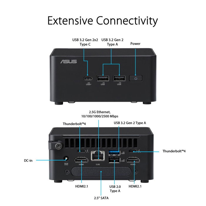 Asus NUC 14 Pro RNUC14RVKI300002I Intel Core 3 100U Negro
