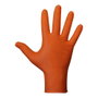 Juba Guantes de Nitrilo sin Polvo Desechables Diamantados, Talla 11, Color Naranja, Agility Grip, Extra Gruesos para Máximo Agarre - Caja de 50 Unidades