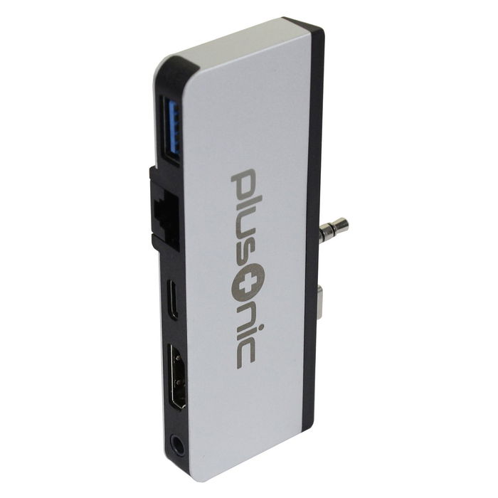 Plusonic Adaptador/Hub para Microsoft Surface Go, 5 en 1: USB 3.0, Gigabit Ethernet RJ45, Type-C, HDMI, AUX Plusonic Adaptador/Hub para Microsoft Surface Go, 5 en 1: USB 3.0, Gigabit Ethernet RJ45, Type-C, HDMI, AUX