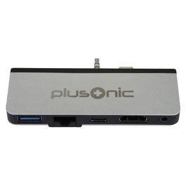 Plusonic Z Plusonic Docking Adapter/Hub para Microsoft Surface Go, 5 en 1 con USB 3.0, RJ45, HDMI, Type-C y AUX