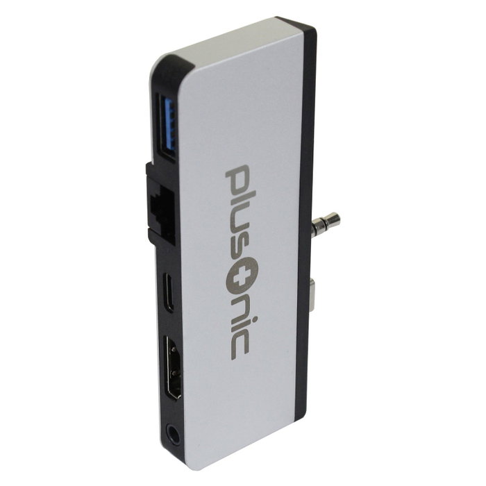 Plusonic Z Plusonic Docking Adapter/Hub para Microsoft Surface Go, 5 en 1 con USB 3.0, RJ45, HDMI, Type-C y AUX