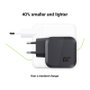 Green Cell Cargador GaN 65W con 2x USB-C y 1x USB-A Negro