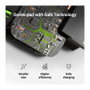 Green Cell Cargador GaN 65W con 2x USB-C y 1x USB-A Negro