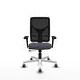 PIQUERAS Y CRESPO Silla de oficina Motilla Gris oscuro/Negro con Brazos 3D