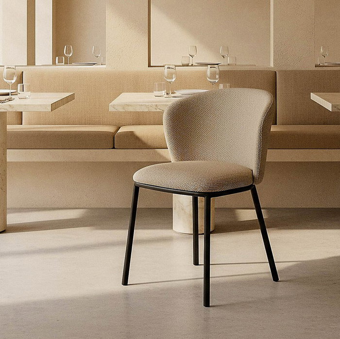 Ixia Silla Espiga Beige Tejido-Metal Contract Ixia Silla Espiga Beige Tejido-Metal Contract