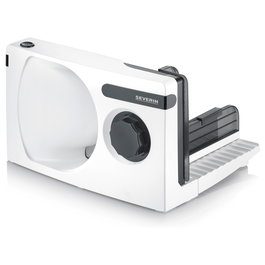 Severin AS 3912 Cortadora Eléctrica 100 W para Rebanar, Grosor Hasta 1.5 cm, Color Blanco