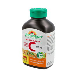 Jamieson Vitamina C 500 mg 100 Comprimidos Masticables Sabor Naranja