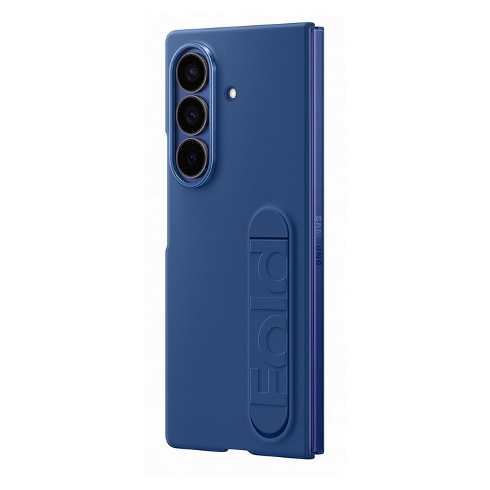 Samsung Funda de Silicone Color Azul para Galaxy Z Fold7 - Diseño Original, Protección Completa