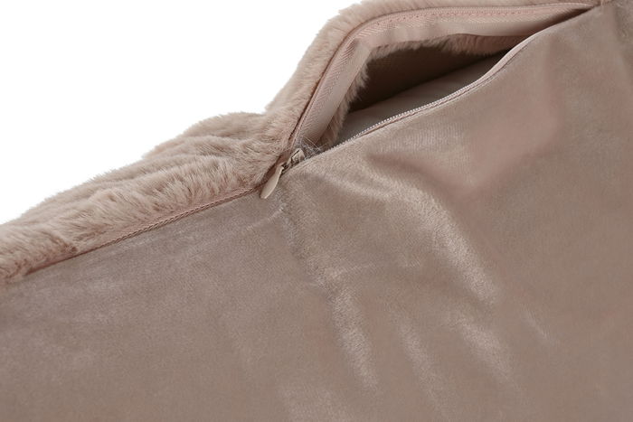 DKD Home Decor Cojin Urban Rabit fur april 24 b Rosa Palo 8 x 45 x 45 cm (2 Unidades)