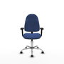 PIQUERAS Y CRESPO Silla de oficina Algarra Azul marino con Base cromada y Brazos 2D