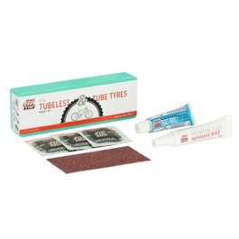 Rema TipTop Protect Air Set Reparación Tubeless 3 Parches + Cemento 4g + Lija
