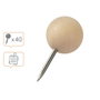 NOBO Aguja Señalizadora Redonda de Madera Caja de 40