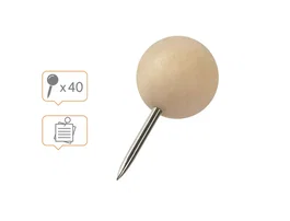 NOBO Aguja Señalizadora Redonda de Madera, Caja de 40