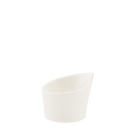 Summa Salsera Lisa en Porcelana, Color Marfil, Diámetro 6 cm y Alto 5 cm (Set de 6)