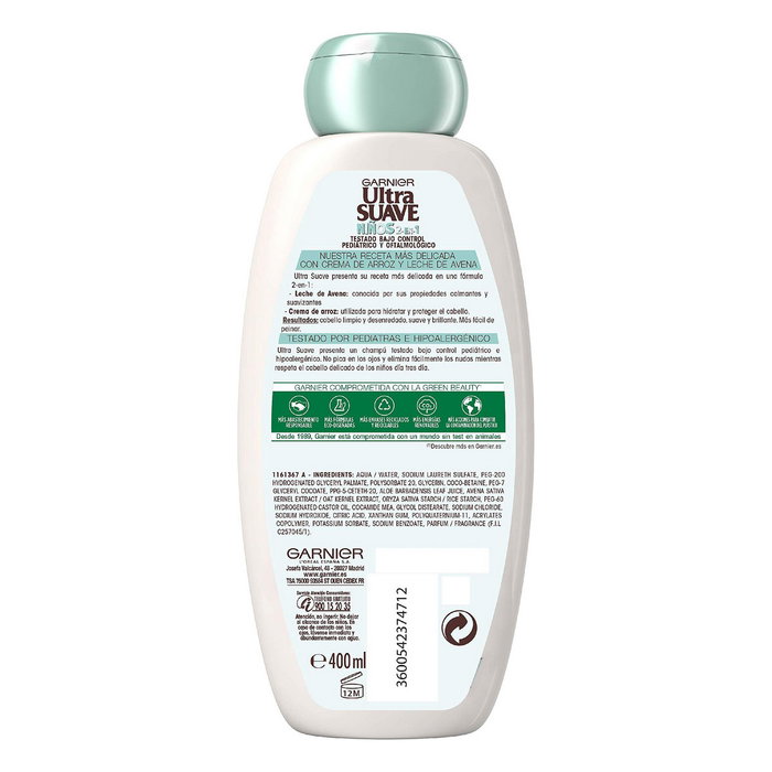 Garnier Ultra Suave Champú + Acondicionador para Niños de Avena 400 ml
