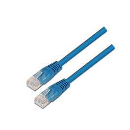 AISENS - CABLE DE RED LATIGUILLO RJ45 CAT.5E UTP AWG24, AZUL, 1.0M