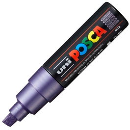 POSCA Marcador PC-8K Punta Biselada 8.0 mm Violeta Metálico No Permanente