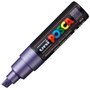 Uni ball Posca PC-8K Marcador de Pintura Violeta Metálico Punta Biselada 8.0mm
