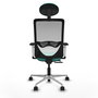 PIQUERAS Y CRESPO Silla de oficina Zulema Sincro/Traslack Turquesa y Blanco