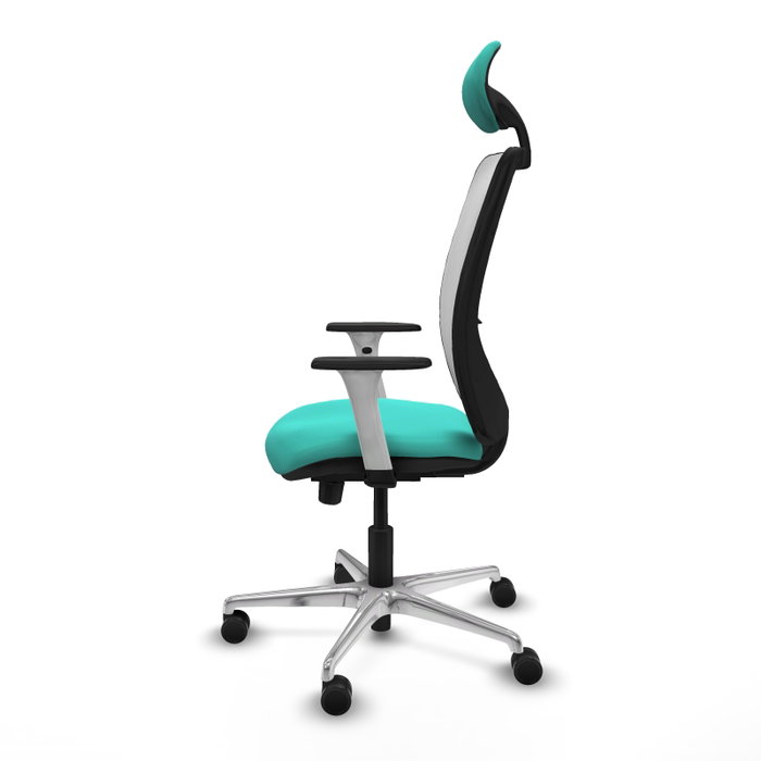 PIQUERAS Y CRESPO Silla de oficina Zulema Sincro/Traslack Turquesa y Blanco PIQUERAS Y CRESPO Silla de oficina Zulema Sincro/Traslack Turquesa y Blanco