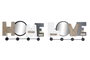 DKD Home Decor Perchero de Pared MDF con Espejo 45x5x21 cm