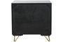 DKD Home Decor Mesita de Noche Colonial Negro Dorado Mango y Metal 40 x 50 x 50 cm