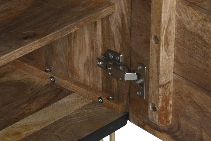 DKD Home Decor Mesita de Noche Colonial Negro Dorado Mango y Metal 40 x 50 x 50 cm DKD Home Decor Mesita de Noche Colonial Negro Dorado Mango y Metal 40 x 50 x 50 cm