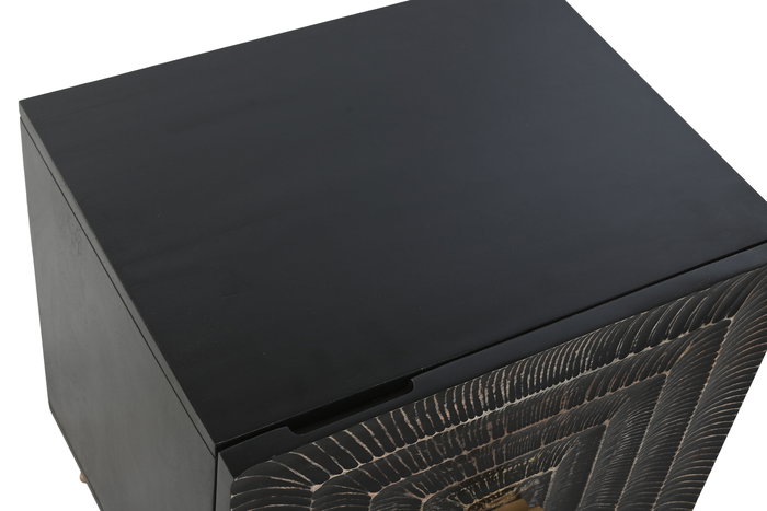 DKD Home Decor Mesita de Noche Colonial Negro Dorado Mango y Metal 40 x 50 x 50 cm DKD Home Decor Mesita de Noche Colonial Negro Dorado Mango y Metal 40 x 50 x 50 cm