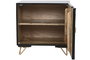 DKD Home Decor Mesita de Noche Colonial Negro Dorado Mango y Metal 40 x 50 x 50 cm