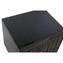 DKD Home Decor Mesita de Noche Colonial Negro Dorado Mango y Metal 40 x 50 x 50 cm