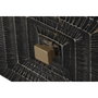 DKD Home Decor Mesita de Noche Colonial Negro Dorado Mango y Metal 40 x 50 x 50 cm