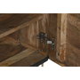 DKD Home Decor Mesita de Noche Colonial Negro Dorado Mango y Metal 40 x 50 x 50 cm