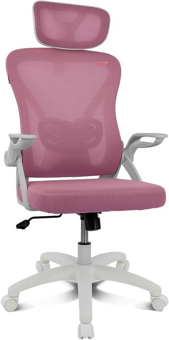 Drift Silla Gaming Drift Drair35 Blanca Rosa, Ergonómica Mesh Transpirable, Reclinable 120°, Reposabrazos Abatibles, Cuello y Lumbar