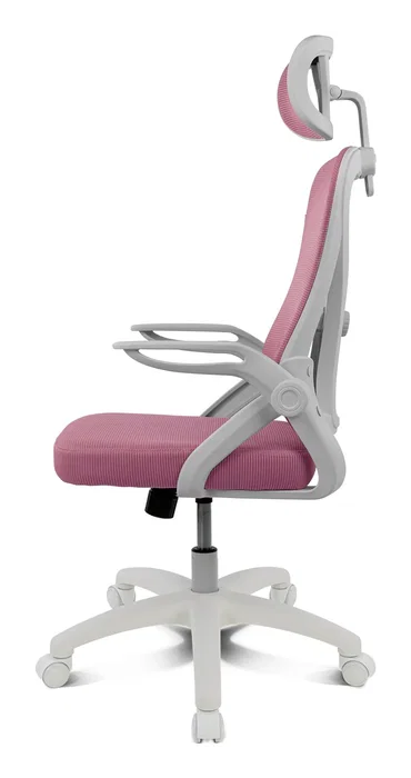 Drift DRAIR35 Silla Gaming Ergonómica con Respaldo de Malla, Color Blanco y Rosa, Reposabrazos Abatibles, Inclinación 90-120°, Soporta 120 kg