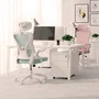 Drift DRAIR35 Silla Gaming Ergonómica con Respaldo de Malla, Color Blanco y Rosa, Reposabrazos Abatibles, Inclinación 90-120°, Soporta 120 kg