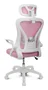 Drift DRAIR35 Silla Gaming Ergonómica con Respaldo de Malla, Color Blanco y Rosa, Reposabrazos Abatibles, Inclinación 90-120°, Soporta 120 kg