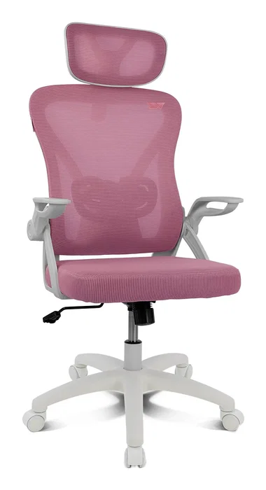 Drift DRAIR35 Silla Gaming Ergonómica con Respaldo de Malla, Color Blanco y Rosa, Reposabrazos Abatibles, Inclinación 90-120°, Soporta 120 kg