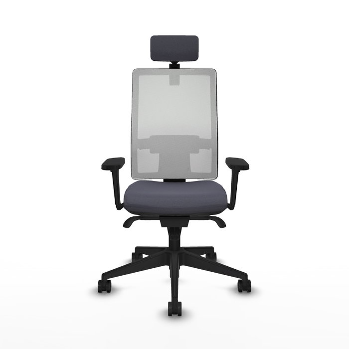PIQUERAS Y CRESPO Silla de oficina Horna con mecanismo Sincro, Gris oscuro y Blanco PIQUERAS Y CRESPO Silla de oficina Horna con mecanismo Sincro, Gris oscuro y Blanco