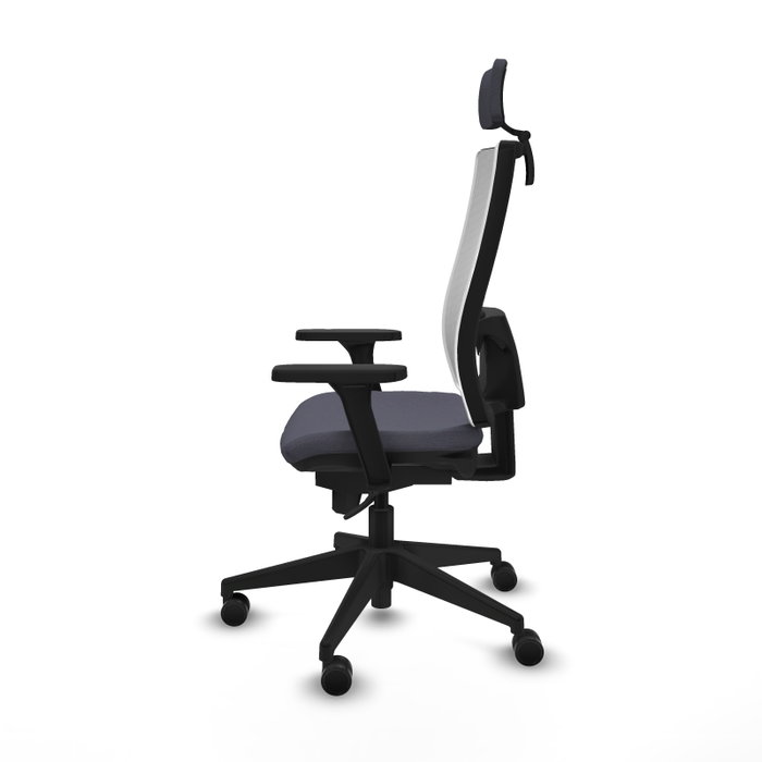 PIQUERAS Y CRESPO Silla de oficina Horna con mecanismo Sincro, Gris oscuro y Blanco PIQUERAS Y CRESPO Silla de oficina Horna con mecanismo Sincro, Gris oscuro y Blanco