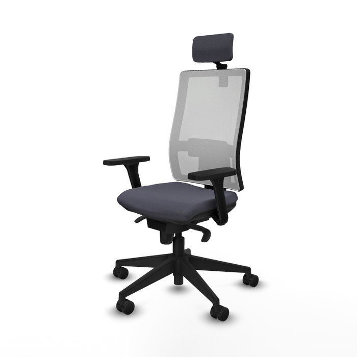 PIQUERAS Y CRESPO Silla de oficina Horna con mecanismo Sincro, Gris oscuro y Blanco PIQUERAS Y CRESPO Silla de oficina Horna con mecanismo Sincro, Gris oscuro y Blanco