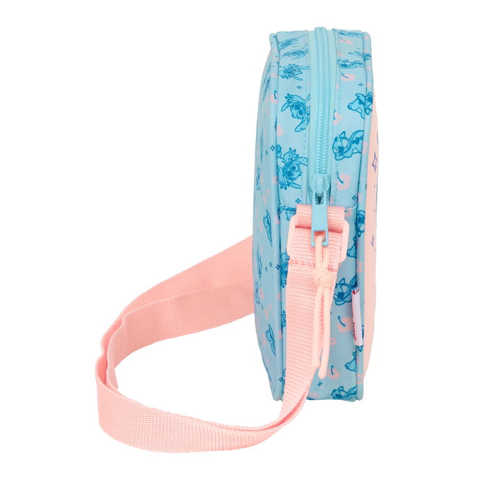 Bolso Bandolera Lilo & Stitch Ohana Azul 16 x 18 x 4 cm