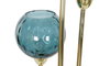 DKD Home Decor Lámpara de Pie Metal y Cristal con Bolas Dorado
