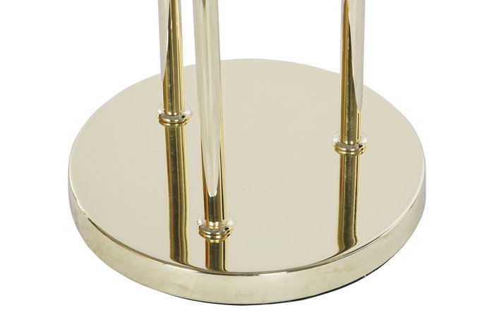 DKD Home Decor Lámpara de Pie Metal y Cristal con Bolas Dorado