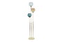 DKD Home Decor Lámpara de Pie Metal y Cristal con Bolas Dorado