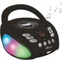 Lexibook Reproductor de CD Portátil iParty Bluetooth Light con USB, Luces Multicolor y Bluetooth 5.0 para Niños