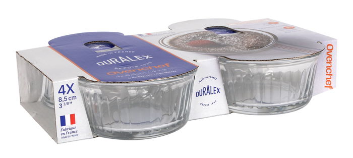 Duralex Set 4 Ramequines Transparentes Picardie 13 cl (24 Cajas)
